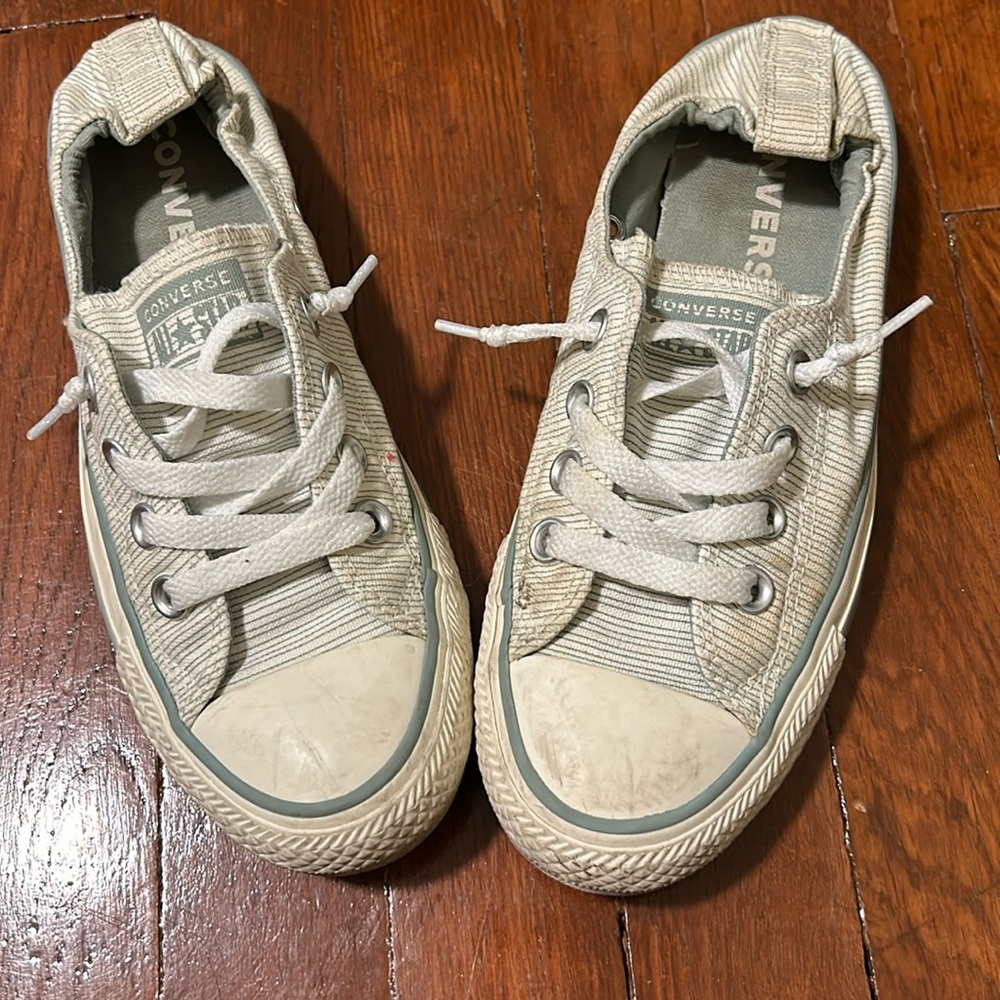 Converse all star light blue striped